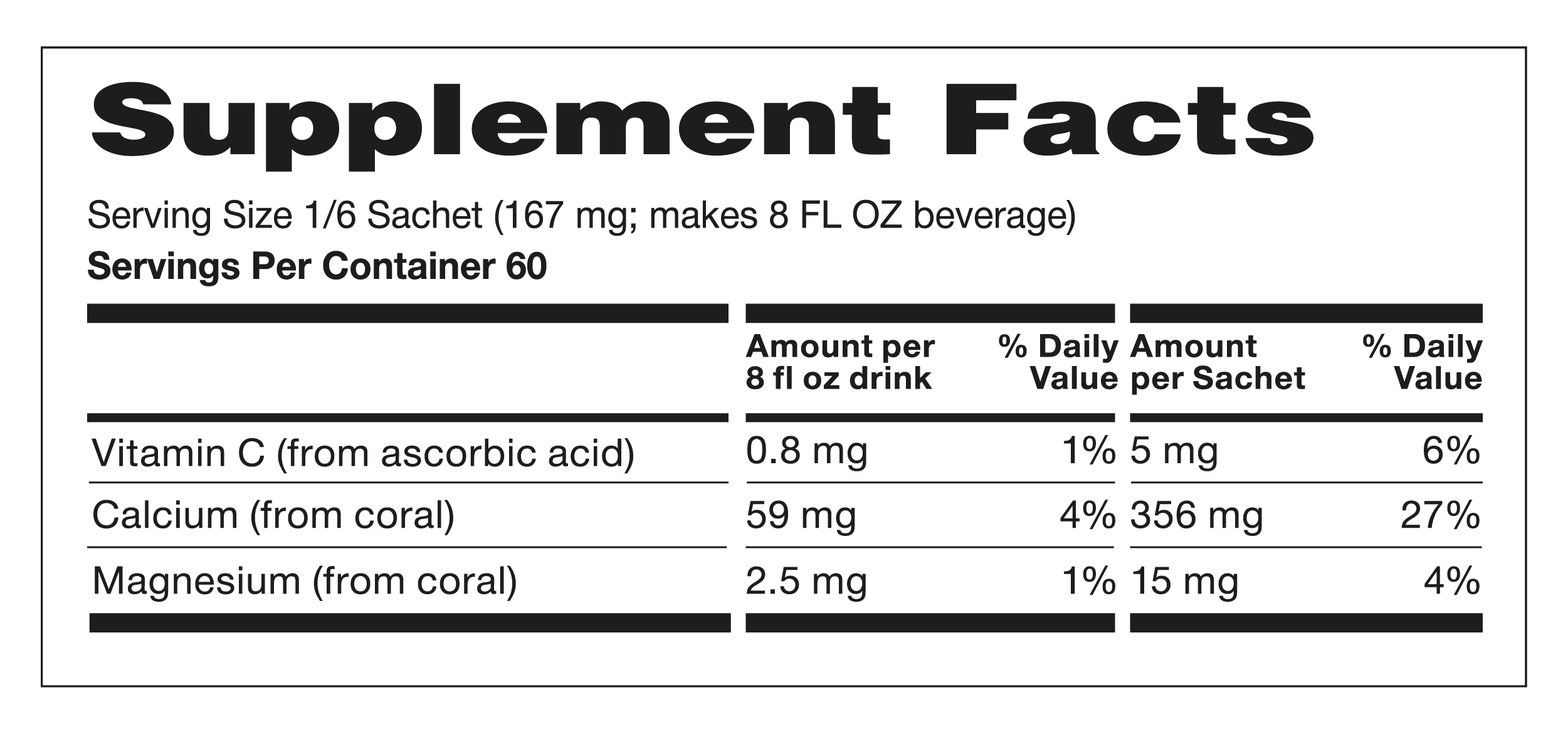 Supplement Label