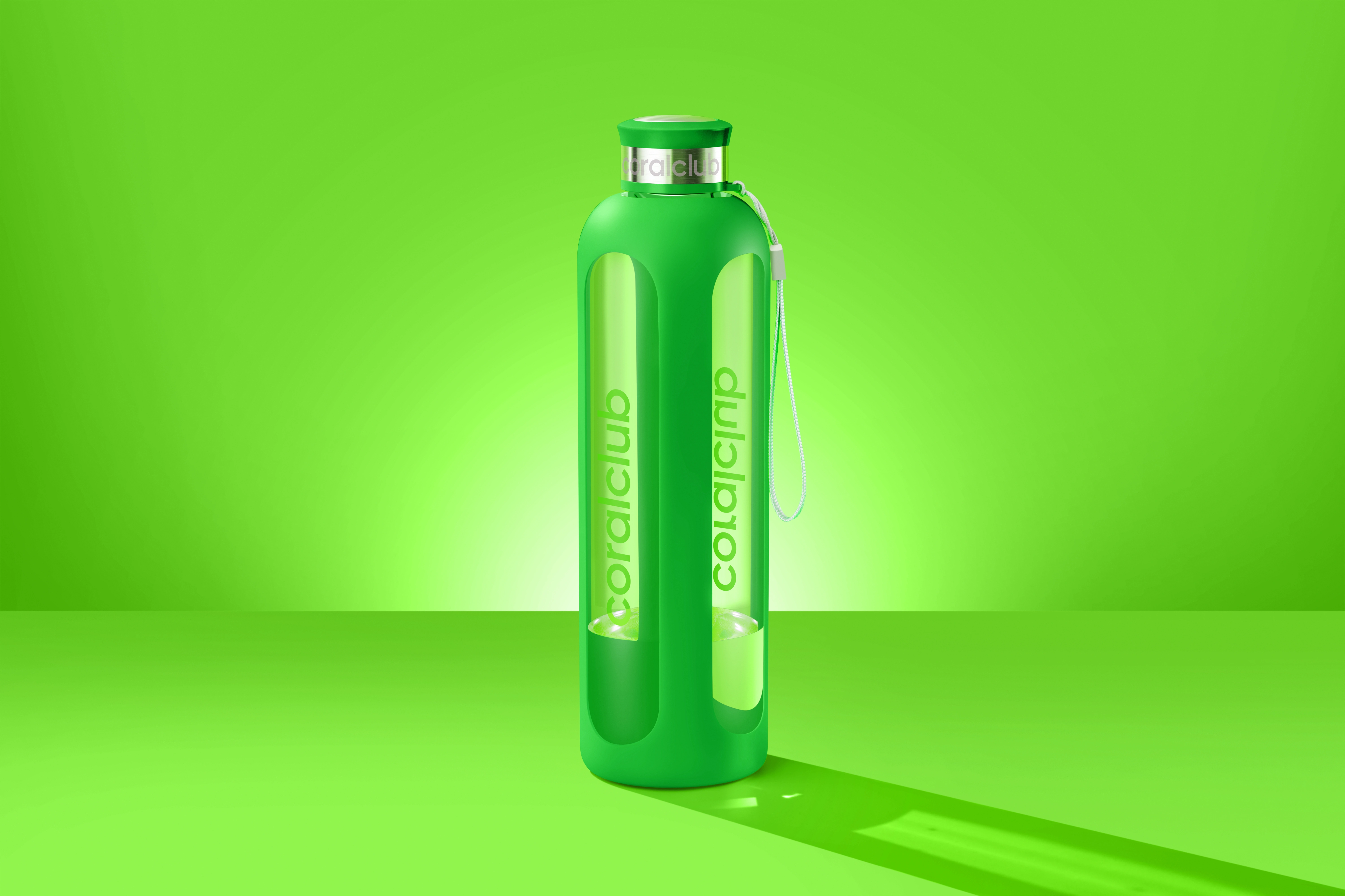 Szklana butelka ClearWater, zielona